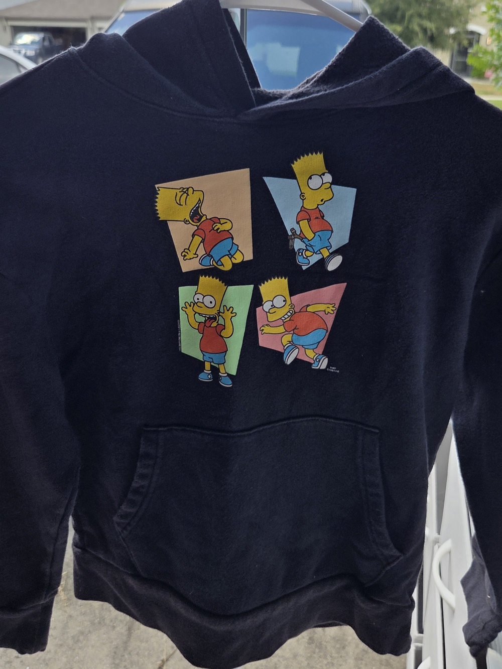 Old Navy Hoodie with Multicolor Bart Simpson Panels